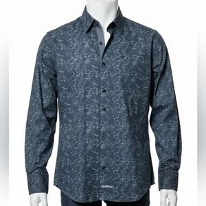 English Laundry Charcoal Patterned Button Down Shirt